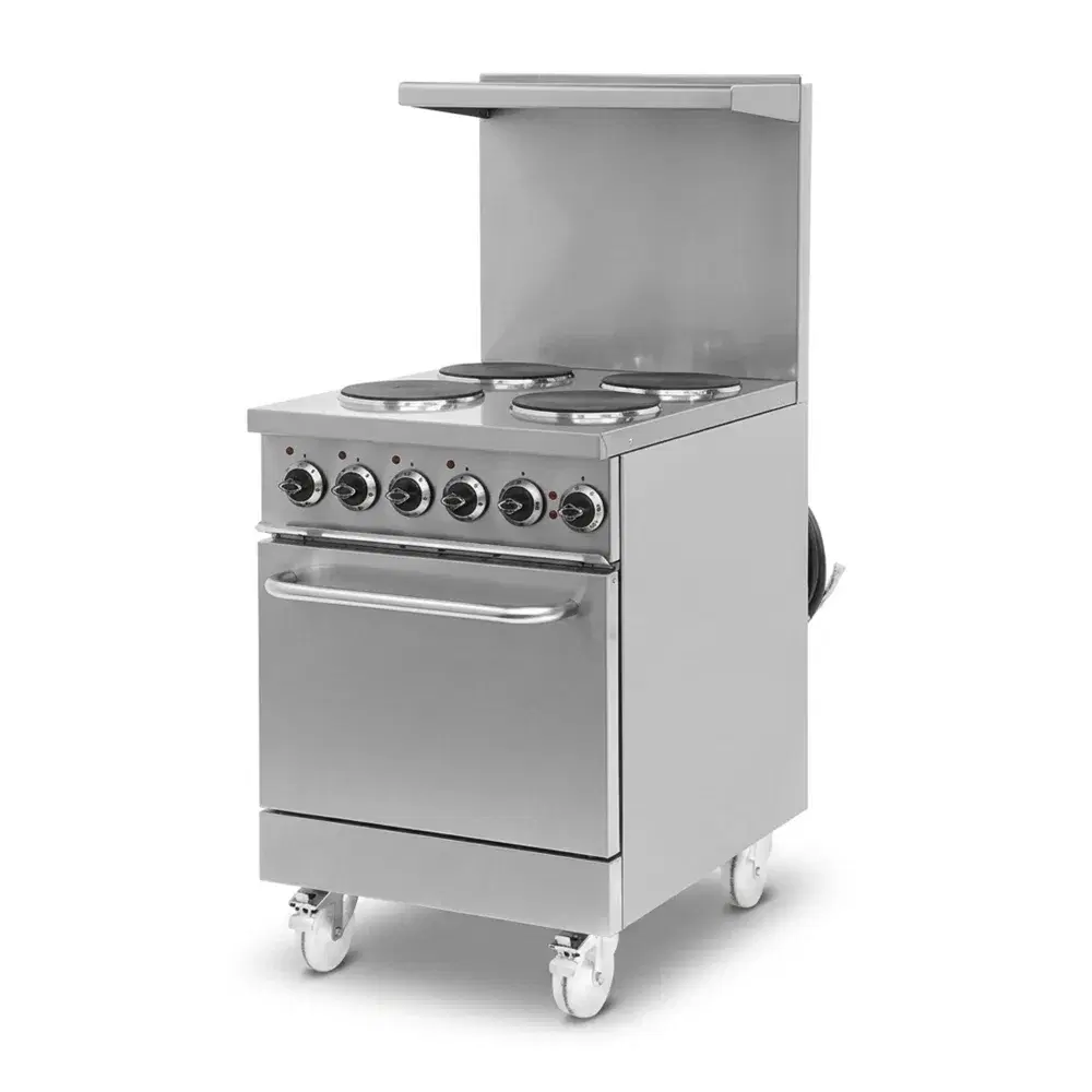 Pegasus R-24E 24" Electric Range with Standard Oven, 4 Burners, 208V, 3 Phase, 13.3 kW