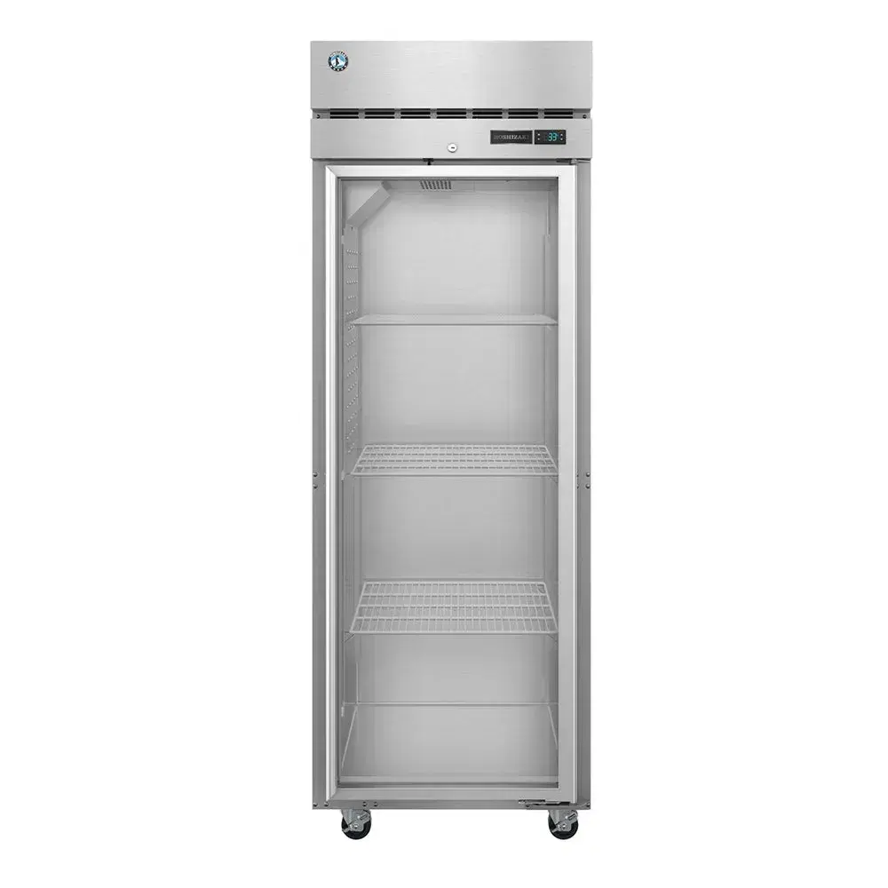 Hoshizaki R1A-FG 28" Steelheart Series Reach-In Refrigerator, 1 Section, Stainless Steel, 1 Right Hinge Glass Door, 115v