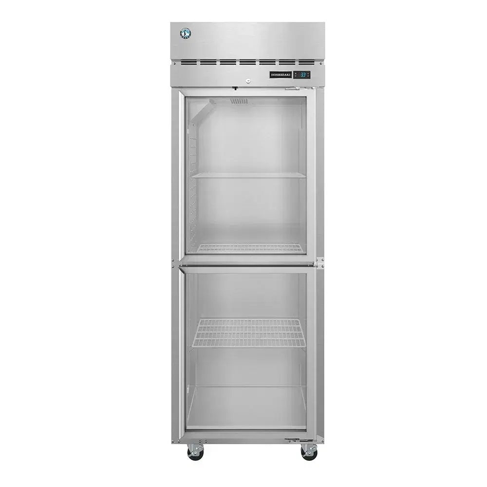 Hoshizaki R1A-HG 28" Steelheart Series Reach In Refrigerator, 1 Section, Stainless Steel, 2 Right Hinge Glass Doors, 115v