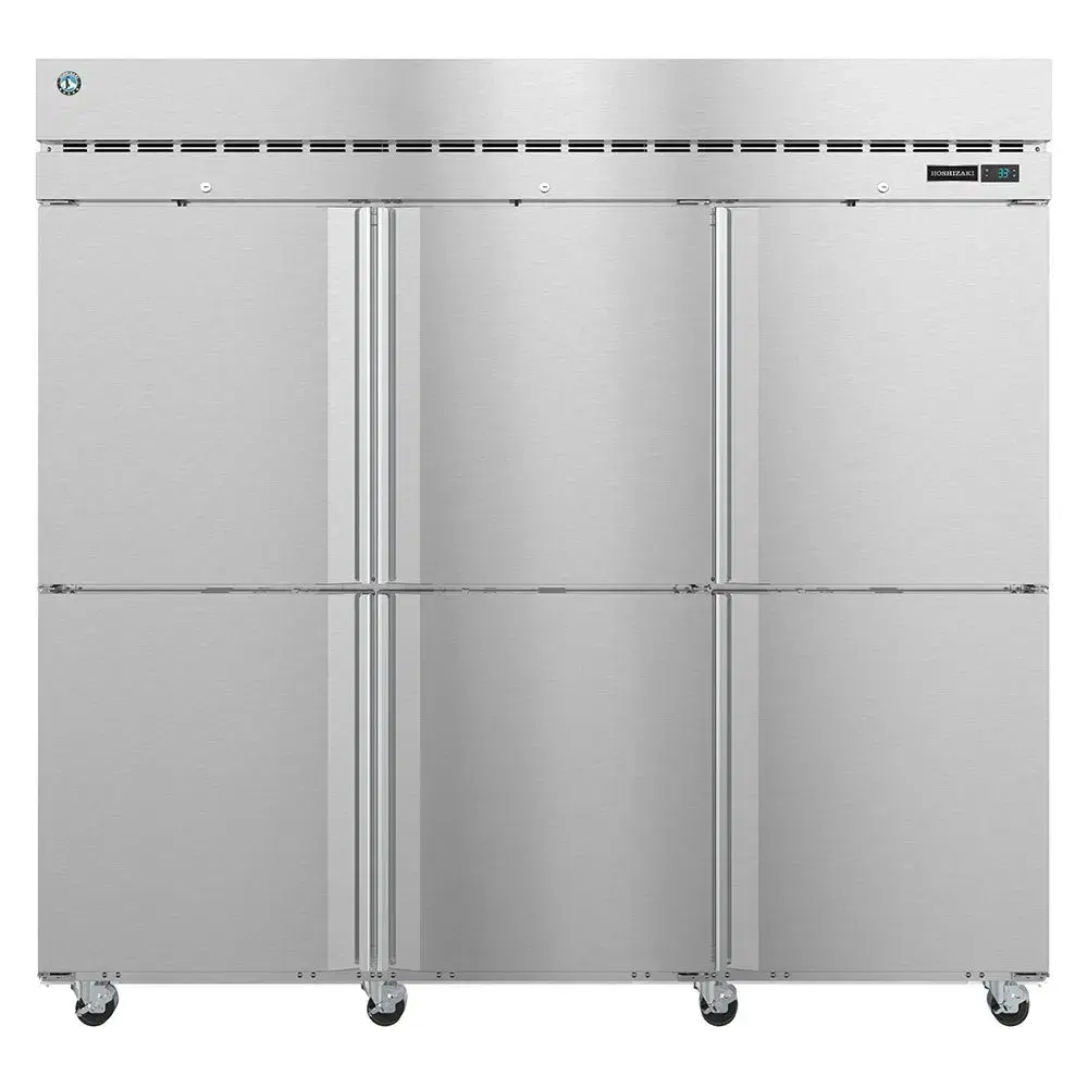 Hoshizaki R3A-HS 83" Steelheart Series Reach In Refrigerator, 3 Section, Stainless Steel, 6 Left/Right Hinge Solid Doors, 115v