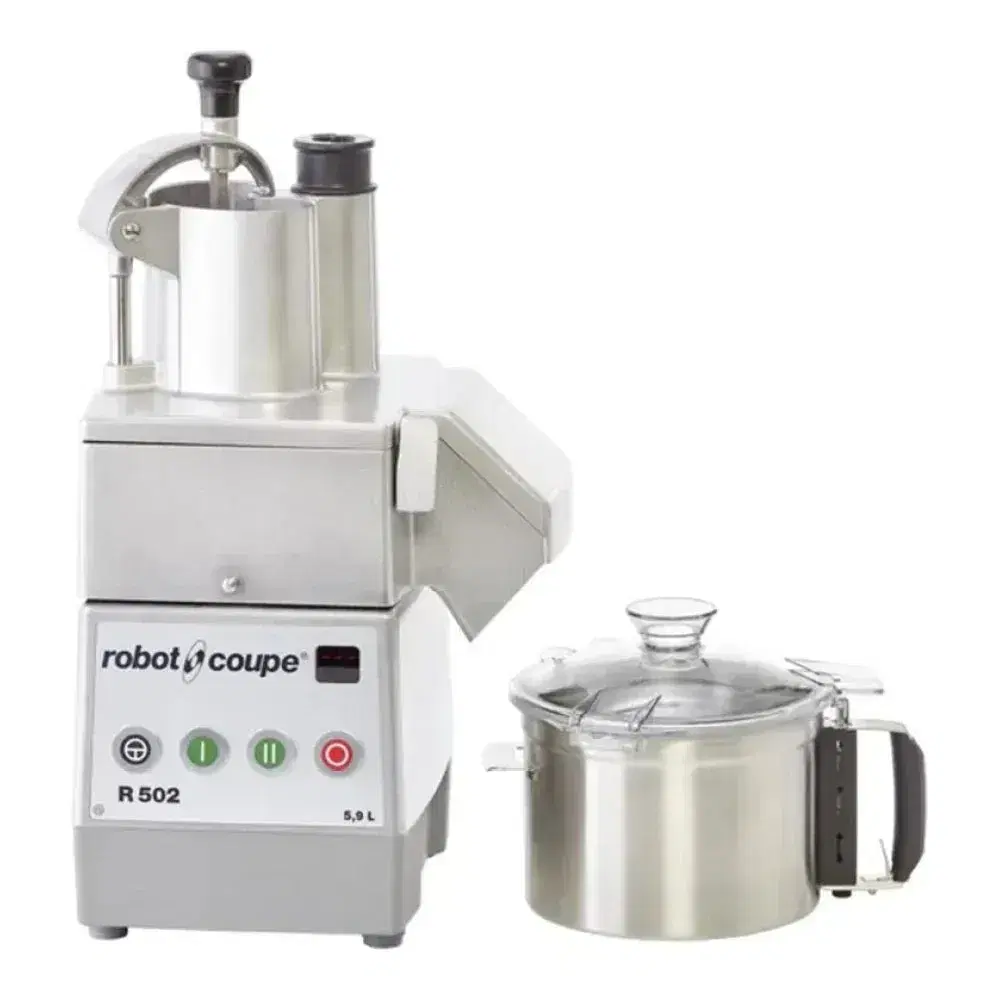 Robot Coupe R502 5.9 L 2-Speed Food Processor with Stainless Steel Bowl 2 Discs - 240V, 1-1/5 hp