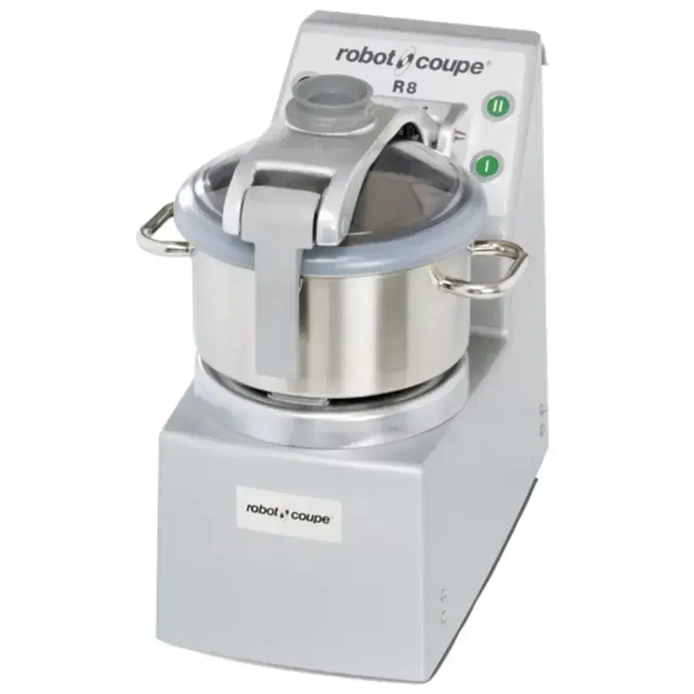 Robot Coupe R8 2-Speed 8 L Batch Bowl Food Processor, Stainless Steel, 3 HP, 240V