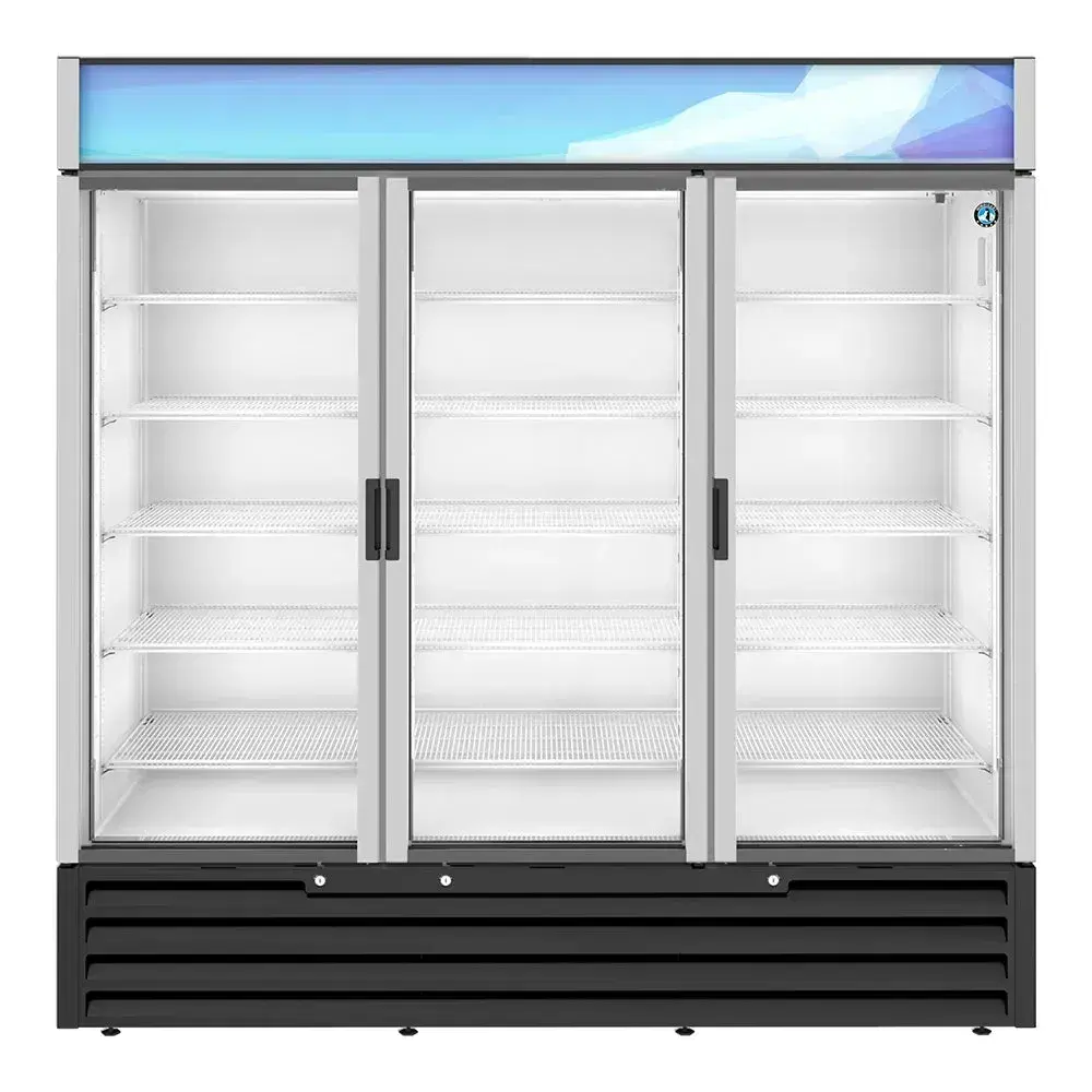 Hoshizaki RM-65-HC 78" Glass Door Merchandiser, 3 Section, 3 Left/Right Hinge Doors, 115v
