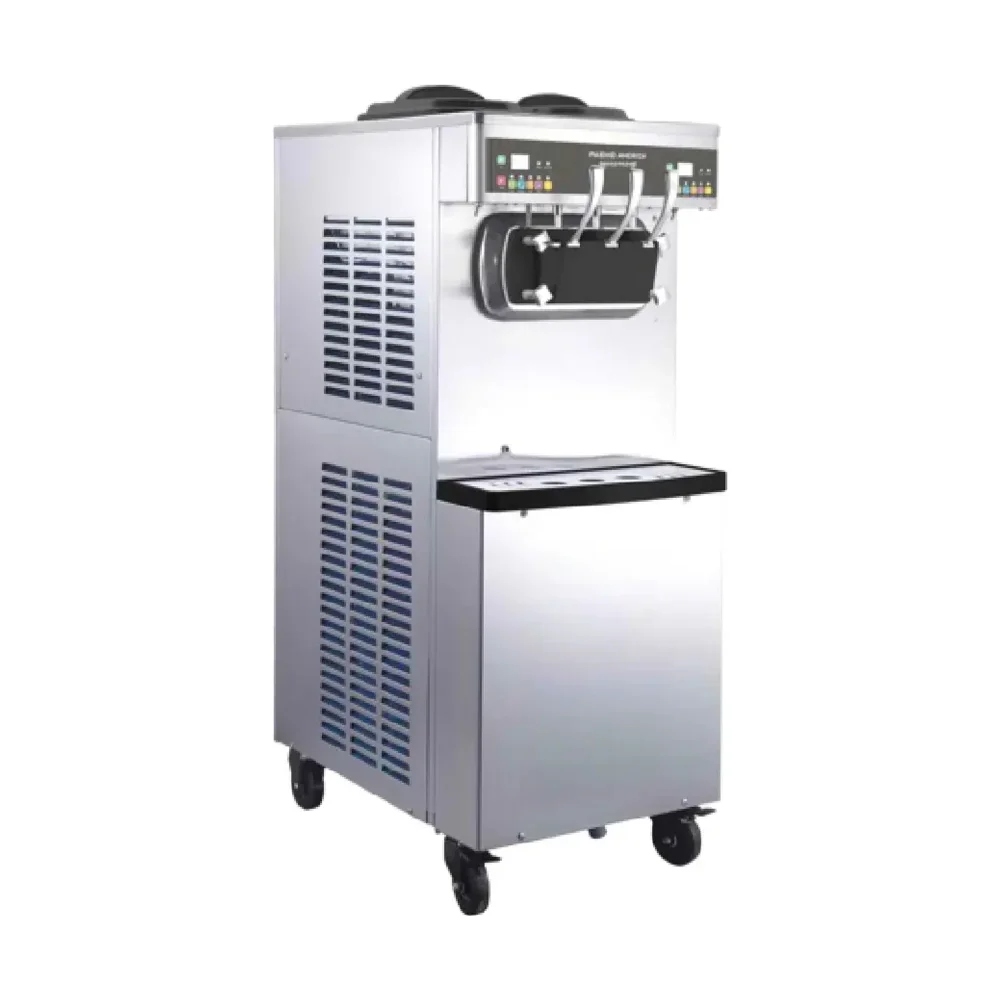 Pasmo America S970FAP2 Soft Serve Freezer, 2+1 Twist Flavors, Air Cooled, Floor Model, Air Pump, 60 L/Hr, 220V