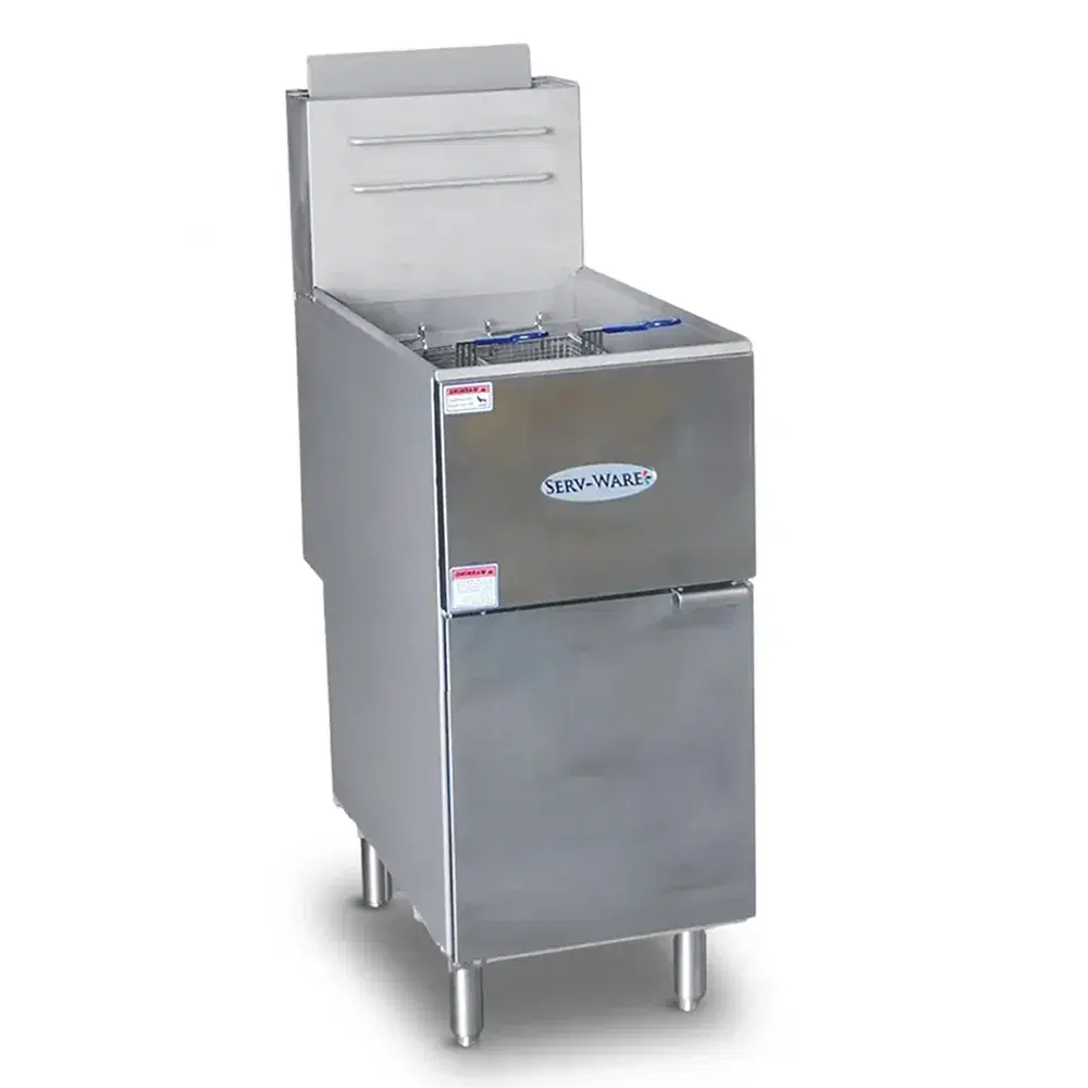 Serv-Ware SGF-40L 16" Commercial Fryer, 3 Tube, Stainless Steel, LPG Gas, 30,000 BTU/H
