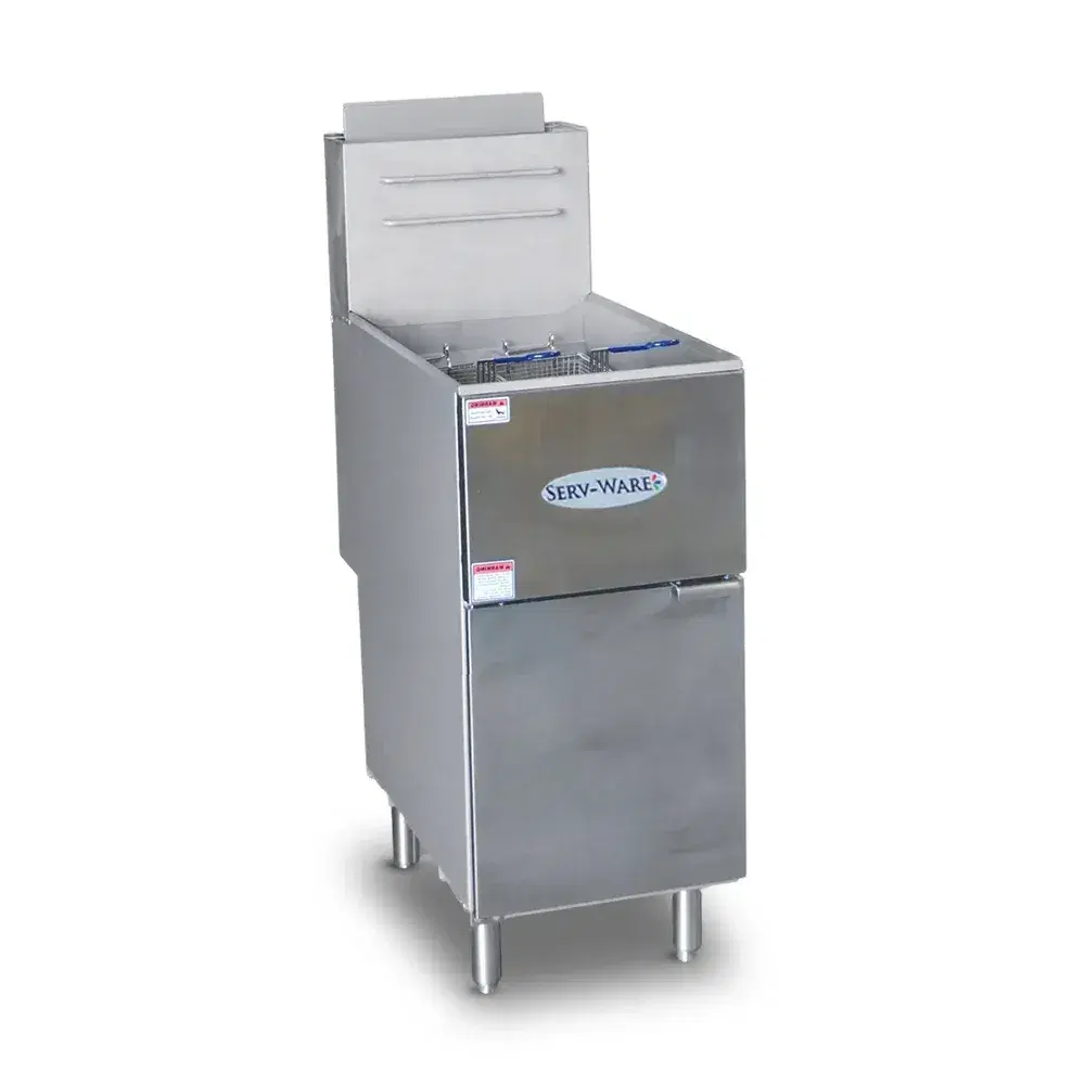 Serv-Ware SGF-50L 16" Commercial Fryer, 4 Tube, Stainless Steel, LPG Gas, 120,000 BTU/H