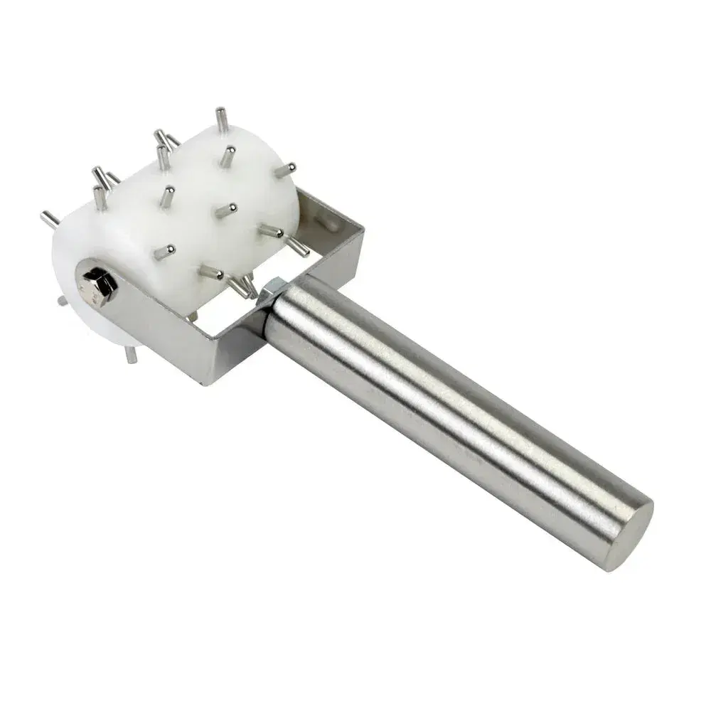 Thunder Group SLRD020 Half Size Roller Docker, Stainless Steel Handle & Plastic Barrel