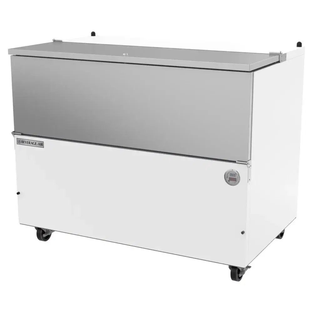 Beverage-Air SM49HC-W-02 49" Milk Cooler with Stainless Steel Interior, 1 Sided, White