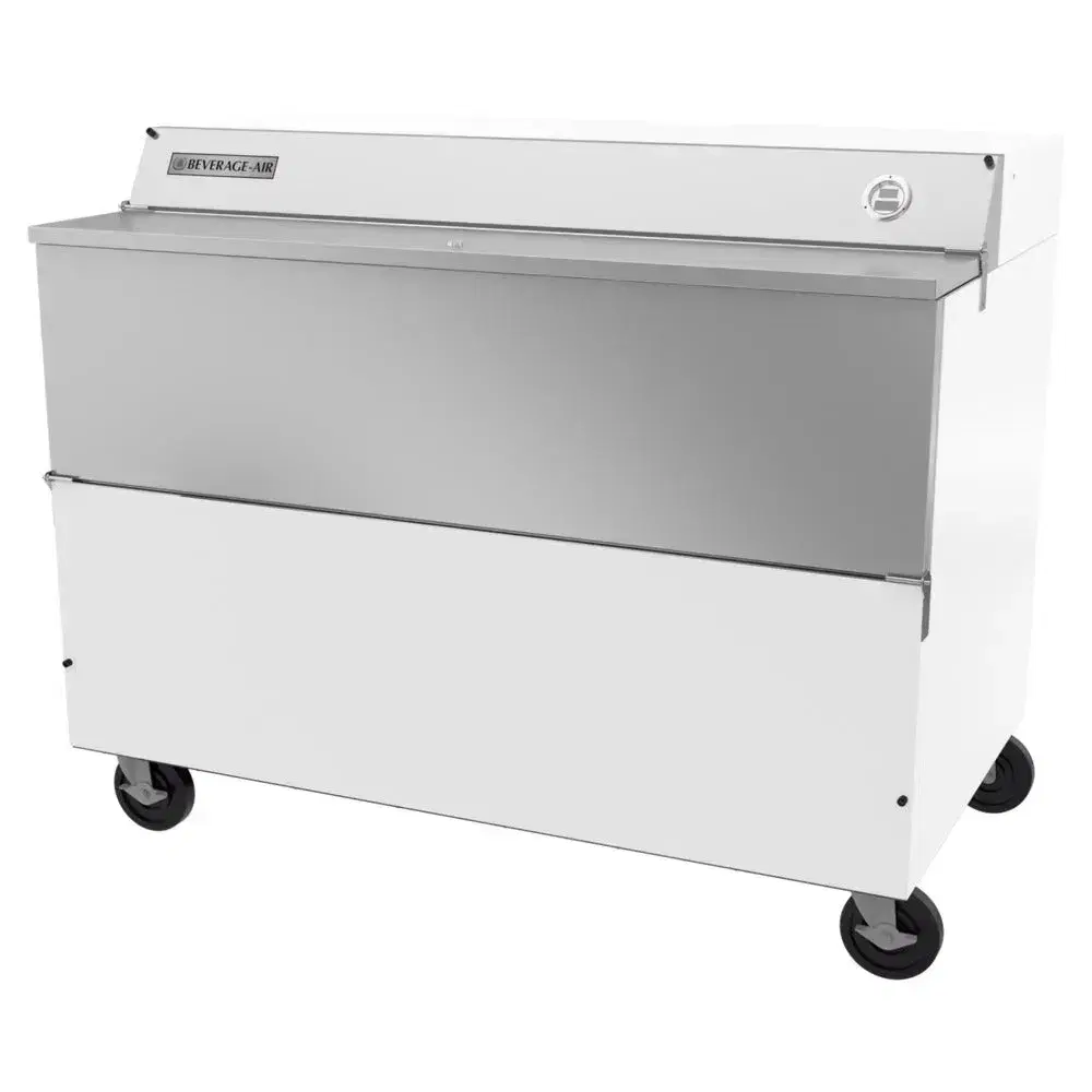 Beverage-Air SMF58HC-1-W-02 58" Forced Air Milk Cooler 1 Sided, Stainless Steel Interior, White