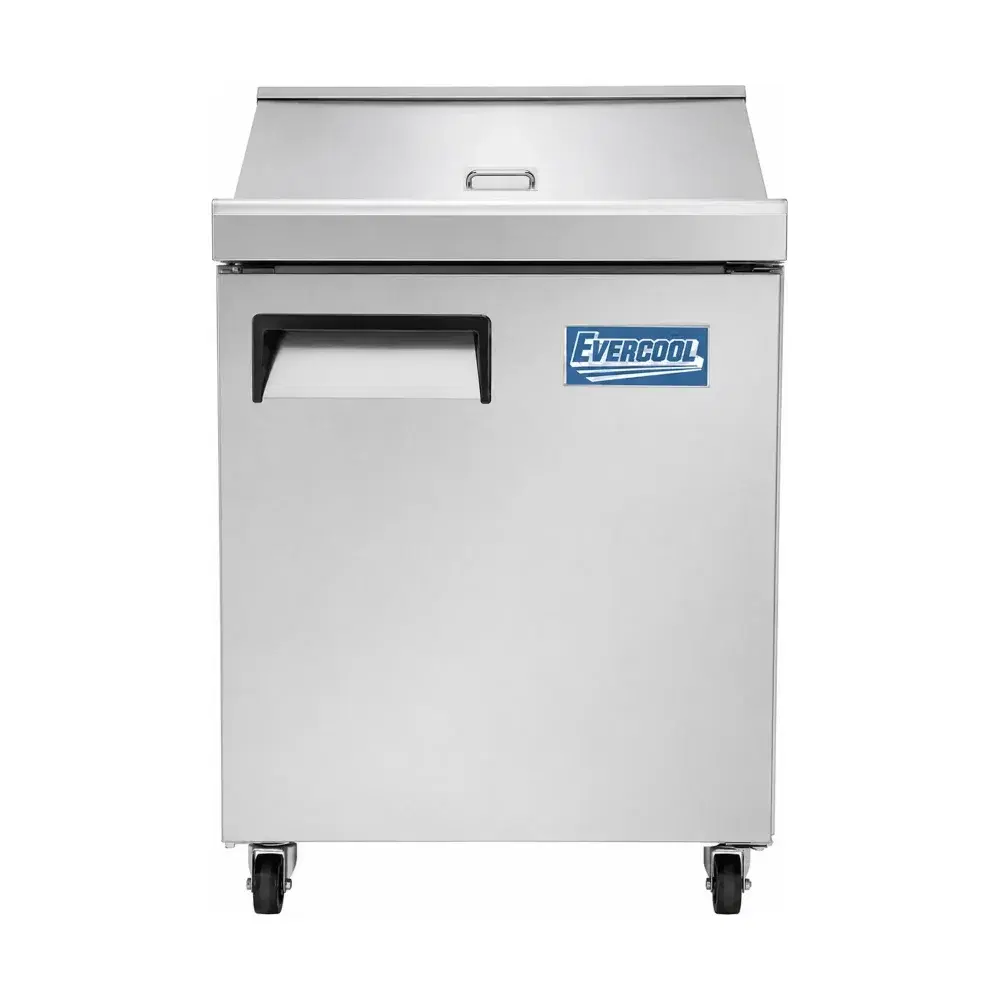 Coldline 27" Mega Top Sandwich / Salad Prep Table, 430 Stainless Steel, 1 Door, 12 Pans, 1 Year Warranty