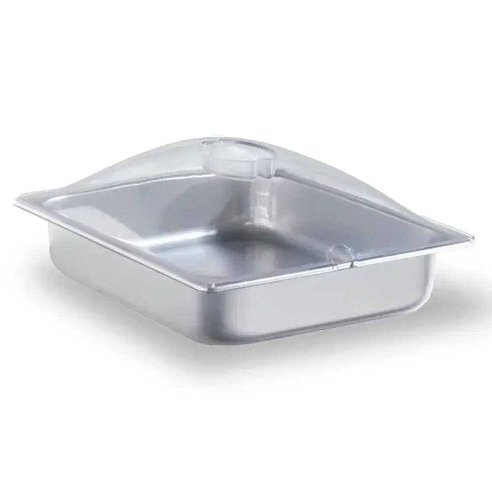 Cadco SPL-2P 13" Half Size Steam Pan with Lid for Electric Buffet Servers