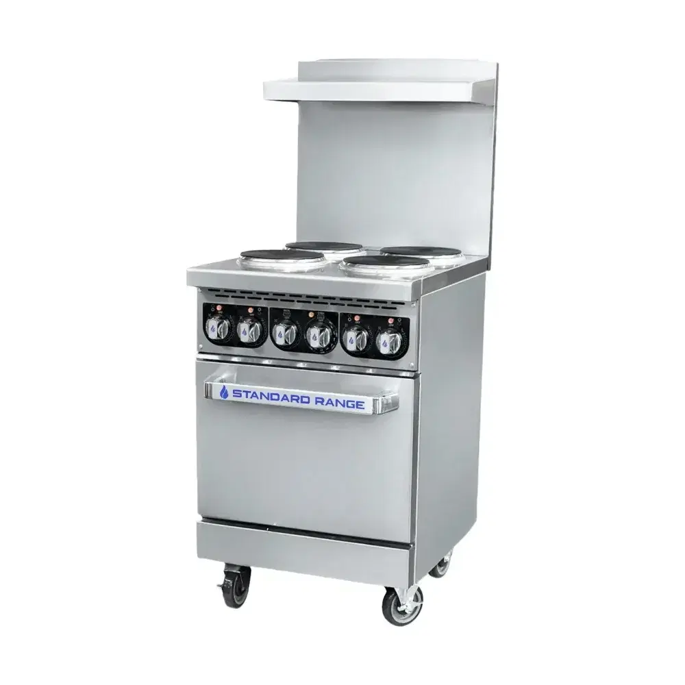 Standard Range 24" Commercial Electric Range with 4 Burners & Standard Oven, 1 Phase, 240V
