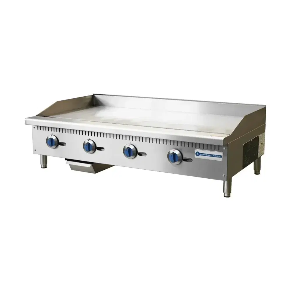 Standard Range 48" Countertop Gas Griddle, 4 Burners, Manual Controls, 120,000 BTU - Convertible