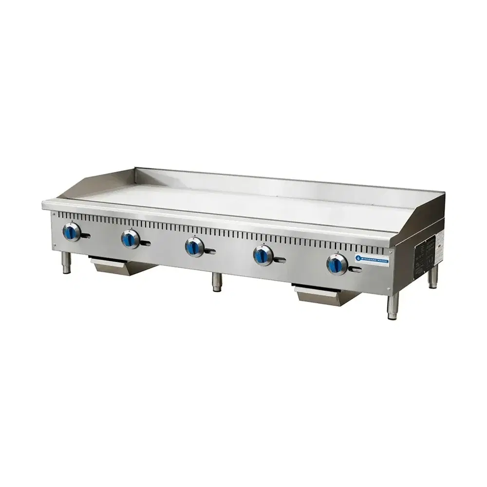Standard Range 60" Countertop Gas Griddle, 5 Burners, Manual Controls, 150,000 BTU - Convertible