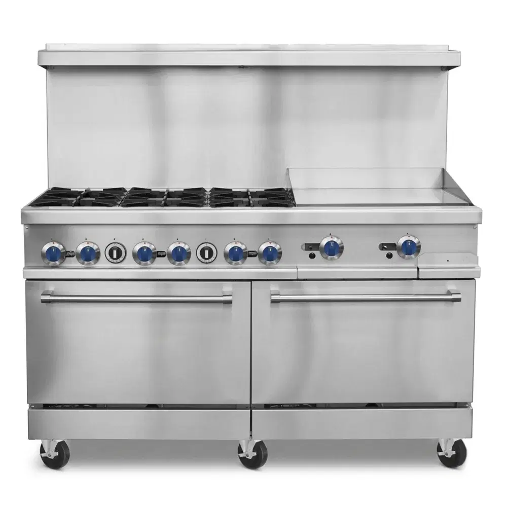ProKitchen Series 60" Gas Range with 6 Burners, 24" Griddle & 2 Oven, Natural Gas - 306,000 BTU