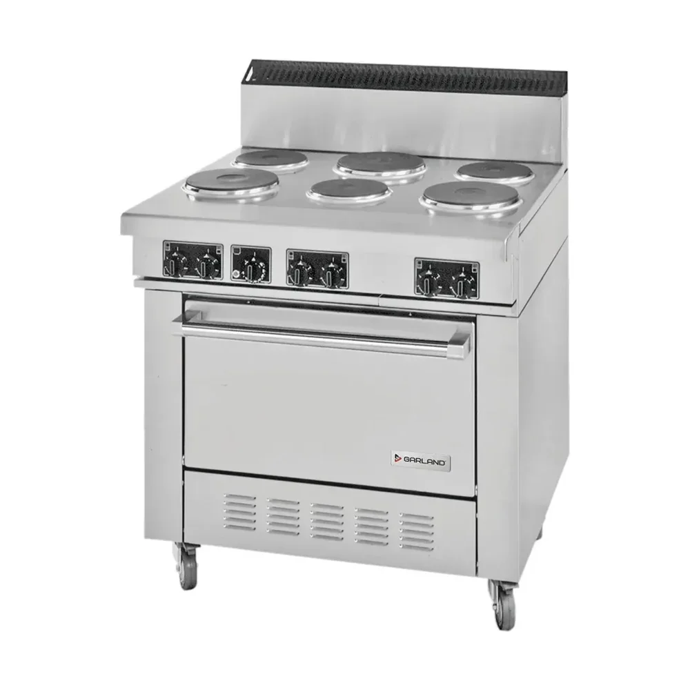 Garland SS686 Sentry Series 36" Commercial Electric Range, 6 Sealed Elements, Standard Oven, 240V 3-Phase