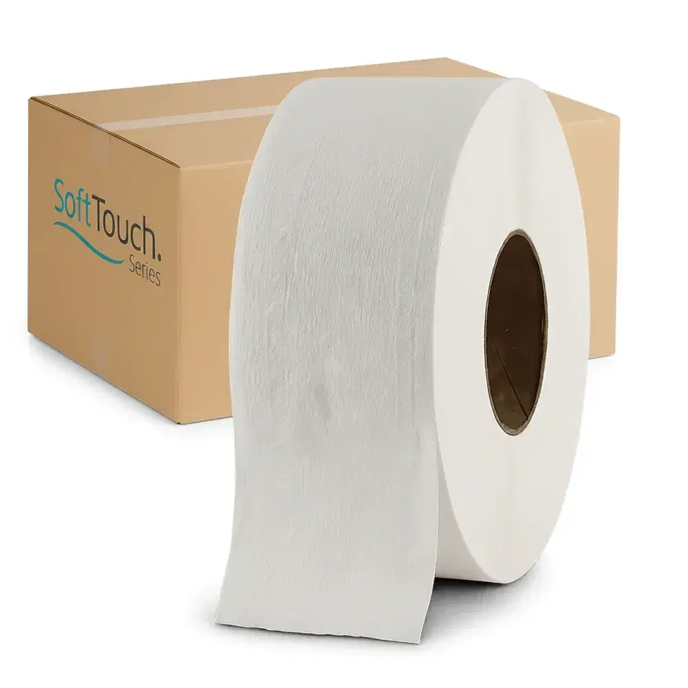 SoftTouch Series 9" Jumbo Bath Tissue Roll, 3.3" x 700 ft, 2-Ply, 12 Rolls/Case