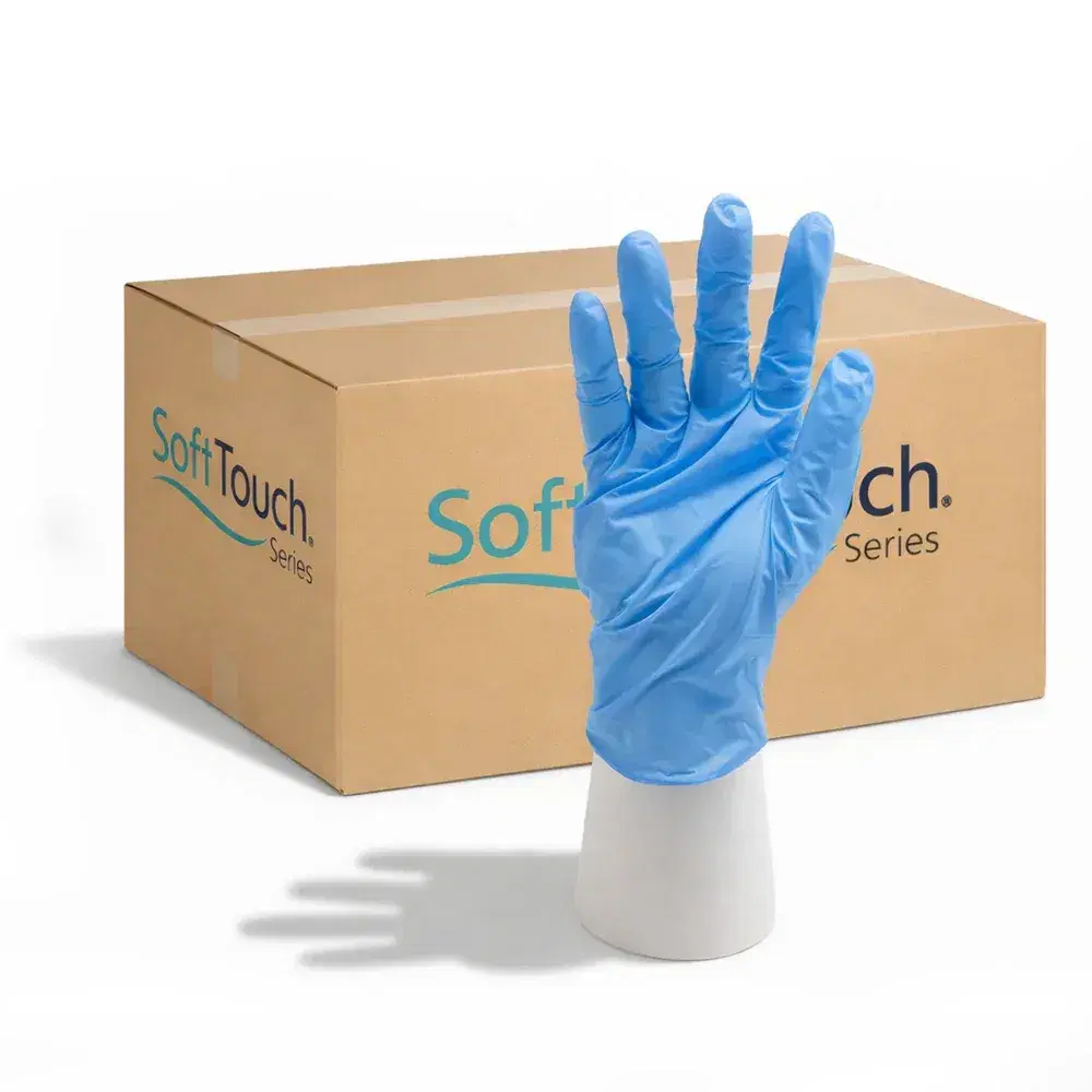 SoftTouch Series Powder-Free Disposable Nitrile Gloves for Foodservice, Blue, Small, 1000/Case