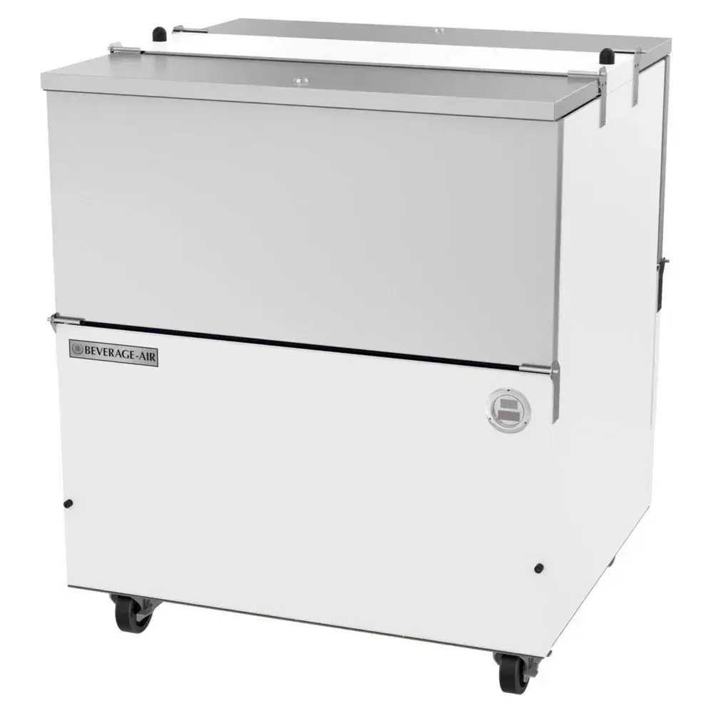 Beverage-Air ST34HC-W-02 34" Milk Cooler, Two Sided Cold Wall, with Stainless Steel Interior, White