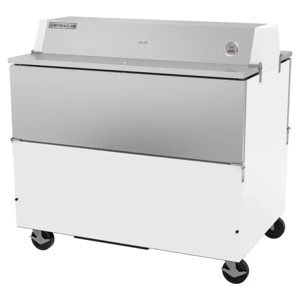 Beverage-Air STF49HC-1-W-02 47" Milk Cooler, Two Sided, with Stainless Steel Interior, White