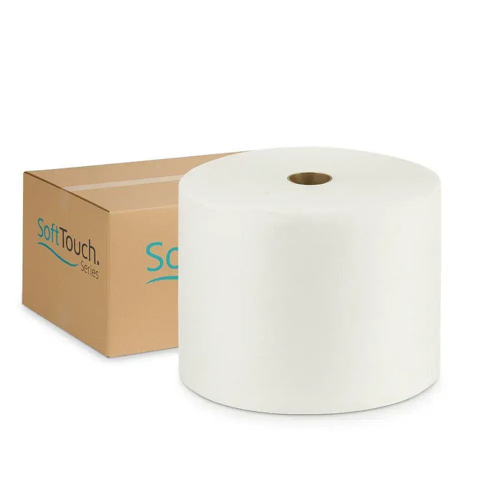 SoftTouch Series Bath Tissue Roll, 3.9 x 4 in, 1-Ply, 24 Rolls/Case
