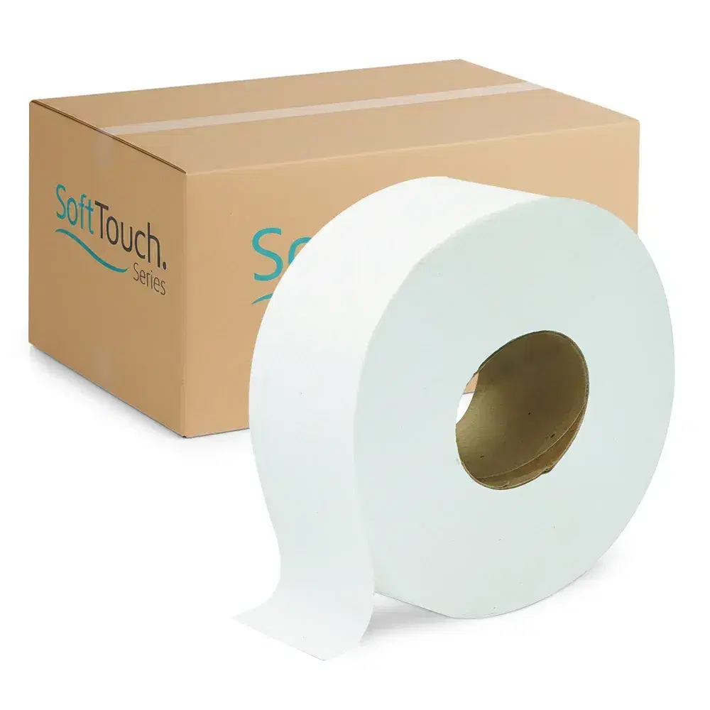 SoftTouch Series Jumbo Bath Tissue Roll, 3.3" x 625 ft, 2-Ply, 12 Rolls/Case