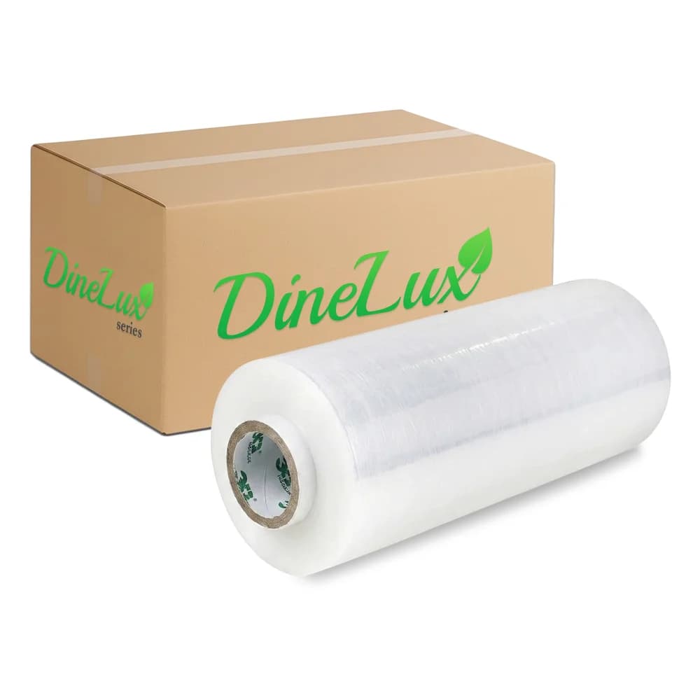 Dinelux Series Pallet Wrap / Stretch Film, 18" x 1500', 80 Gauge, Clear, 4/Case