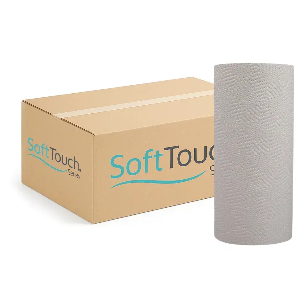 SoftTouch Series Kitchen Paper Towel, 8 x 11 in, White, 2-Ply, 2550 Sheets/Case