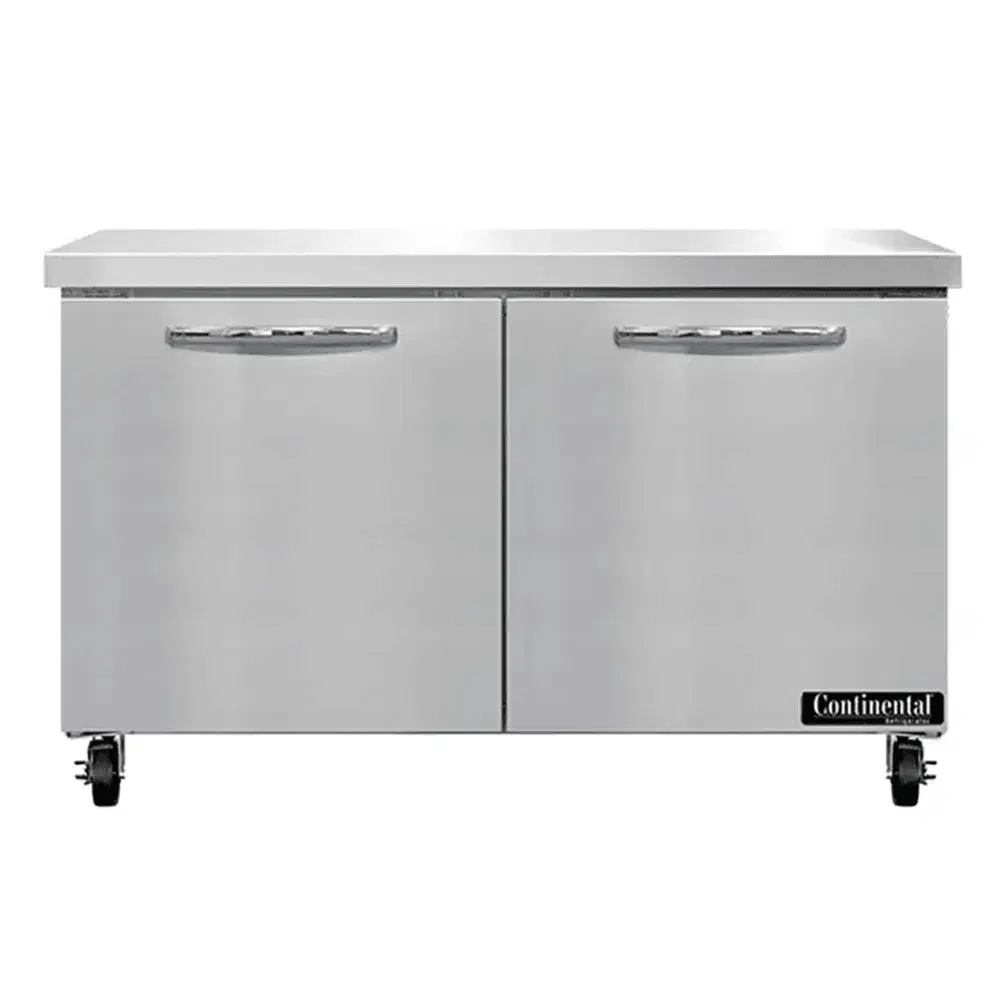 Continental Refrigerator 48" Worktop Refrigerator, 2 Doors, 115V, 6 Year Warranty