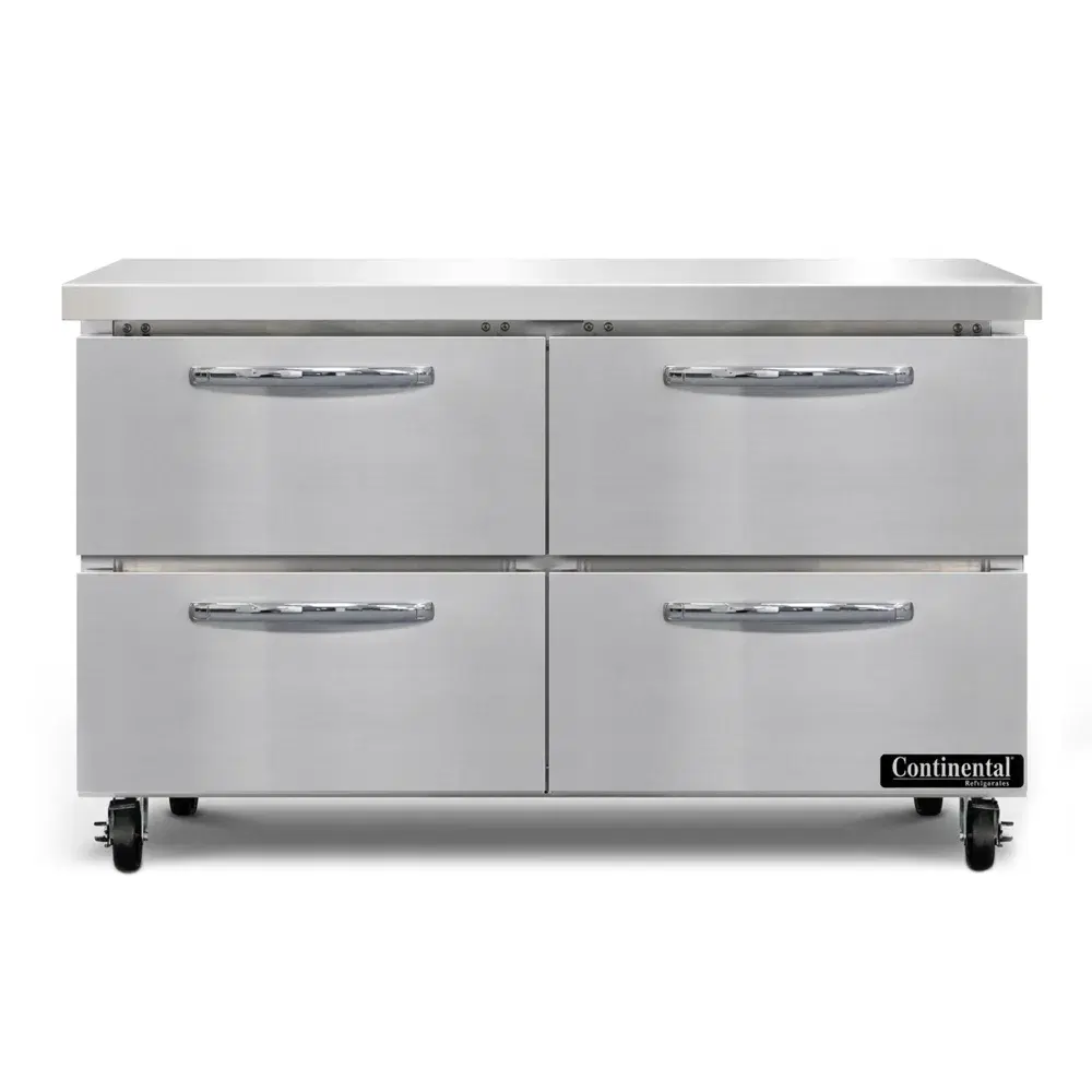 Continental Refrigerator SW48N-D 48" Worktop Refrigerator, 4 drawers with Flat Top