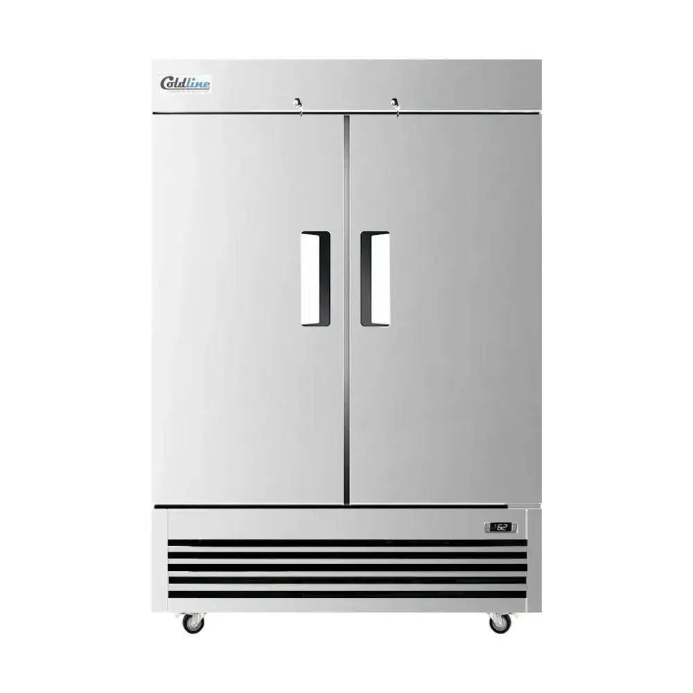Coldline 54" Reach-In Refrigerator, Stainless Steel, 2 Doors, 1 Year Warranty