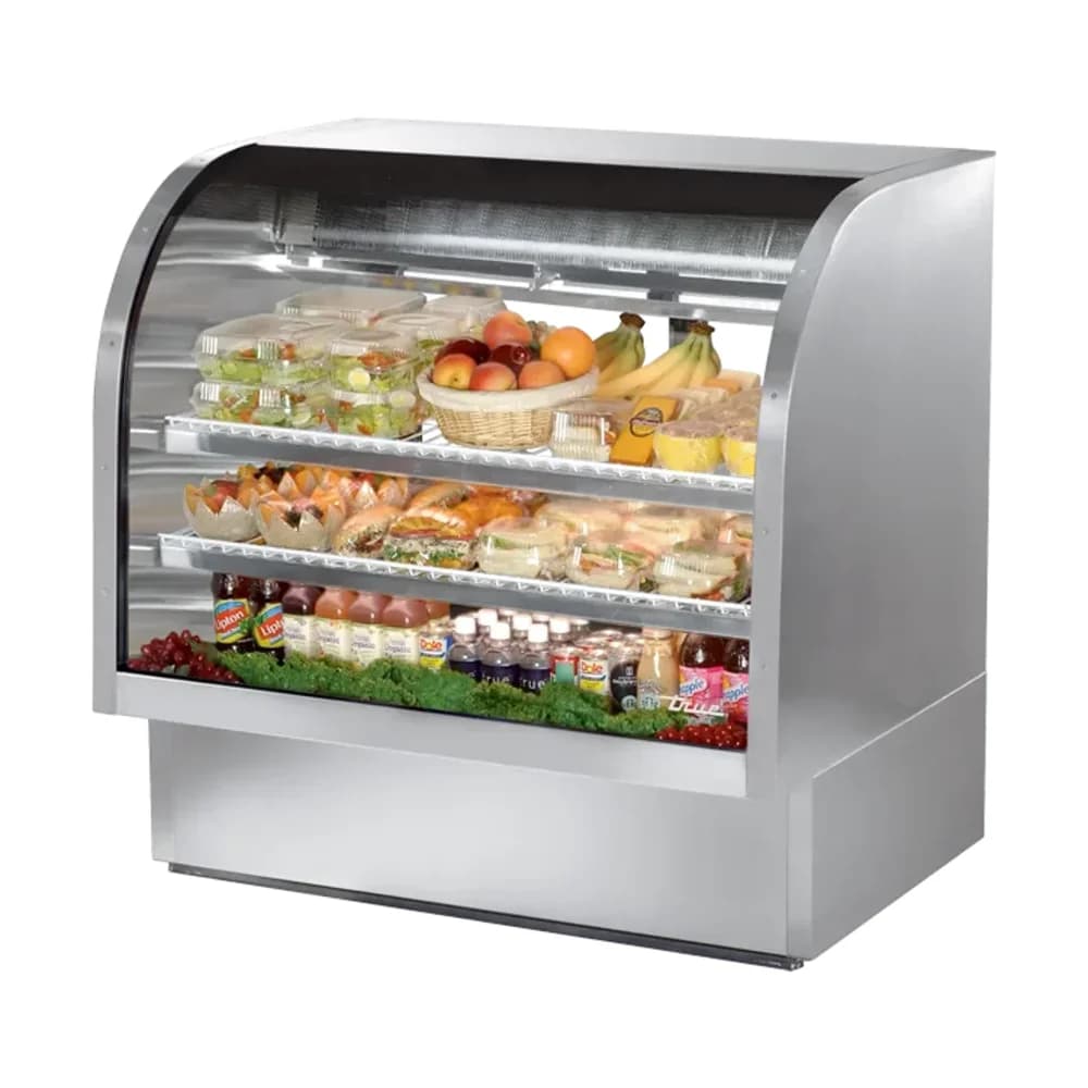 True TCGG-48-S-HC-LD Meat & Deli Cases, Glass Door, Silver, 115V, 7 Year Warranty