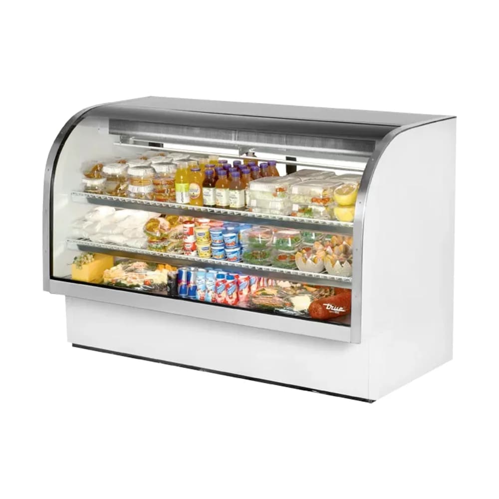 True TCGG-72-HC-LD Meat & Deli Cases, Glass Door, White, 115V, 7 Year Warranty