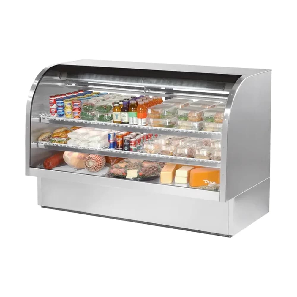 True TCGG-72-S-HC-LD Meat & Deli Cases, Glass Door, Silver, 115V, 7 Year Warranty