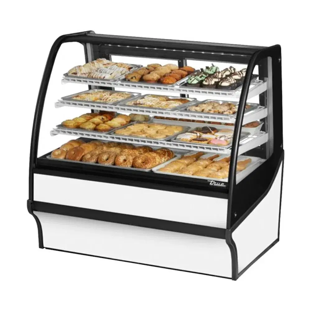 True TDM-DC-48-GE_GE-W-W 48" Dry and Refrigerated Bakery Display Case, Glass Door, White, 115V, 7 Year Warranty