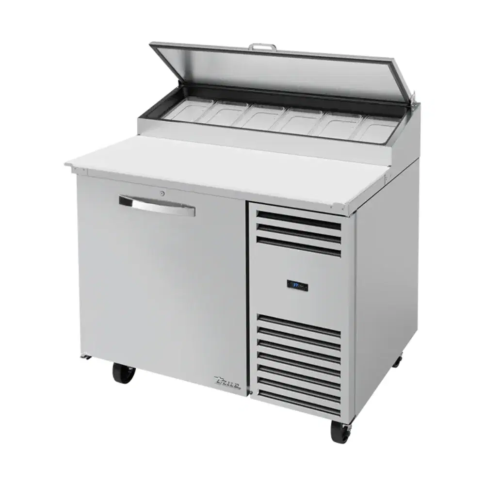 True TPP-AT-44-HC~SPEC3 44" Pizza Prep Table, Holds 6 -1/3 Pans, 1 Door, Stainless Steel, 7 Year Warranty