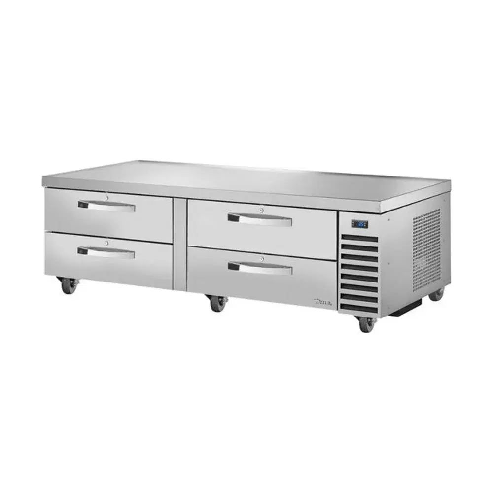 True TRCB-72-HC~SPEC3 72" Chef Base Refrigerator, 4 Drawer, Stainless Steel, 7 Year Warranty