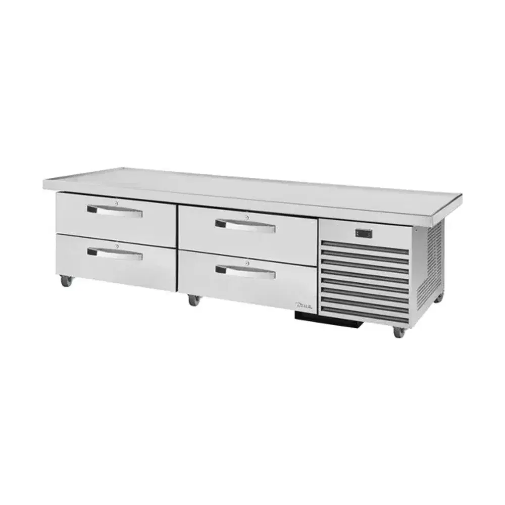 True TRCB-79-86-HC~SPEC3 86" Chef Base Refrigerator, 4 Drawer, Stainless Steel, 7 Year Warranty