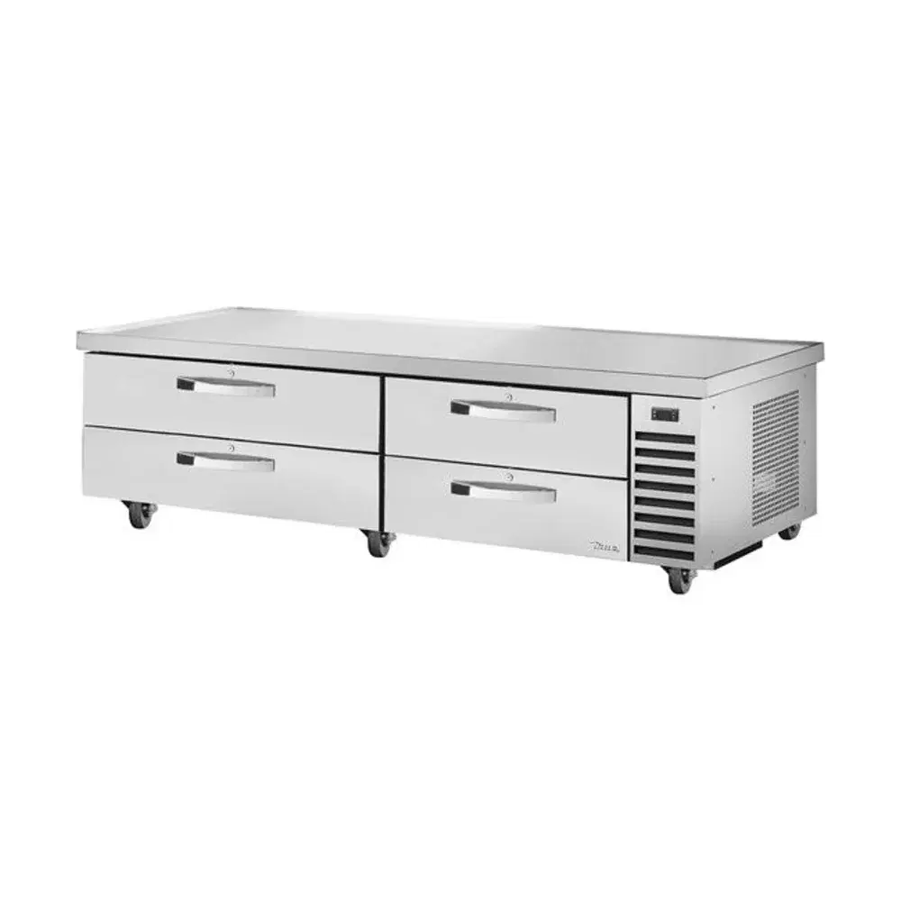 True TRCB-82-84-HC~SPEC3 84" Chef Base Refrigerator, 4 Drawer, Stainless Steel, 7 Year Warranty