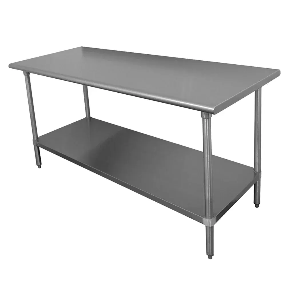 Advance Tabco TT-305-X 60" 18-Gauge Work Table with Undershelf & 430 Stainless Flat Top