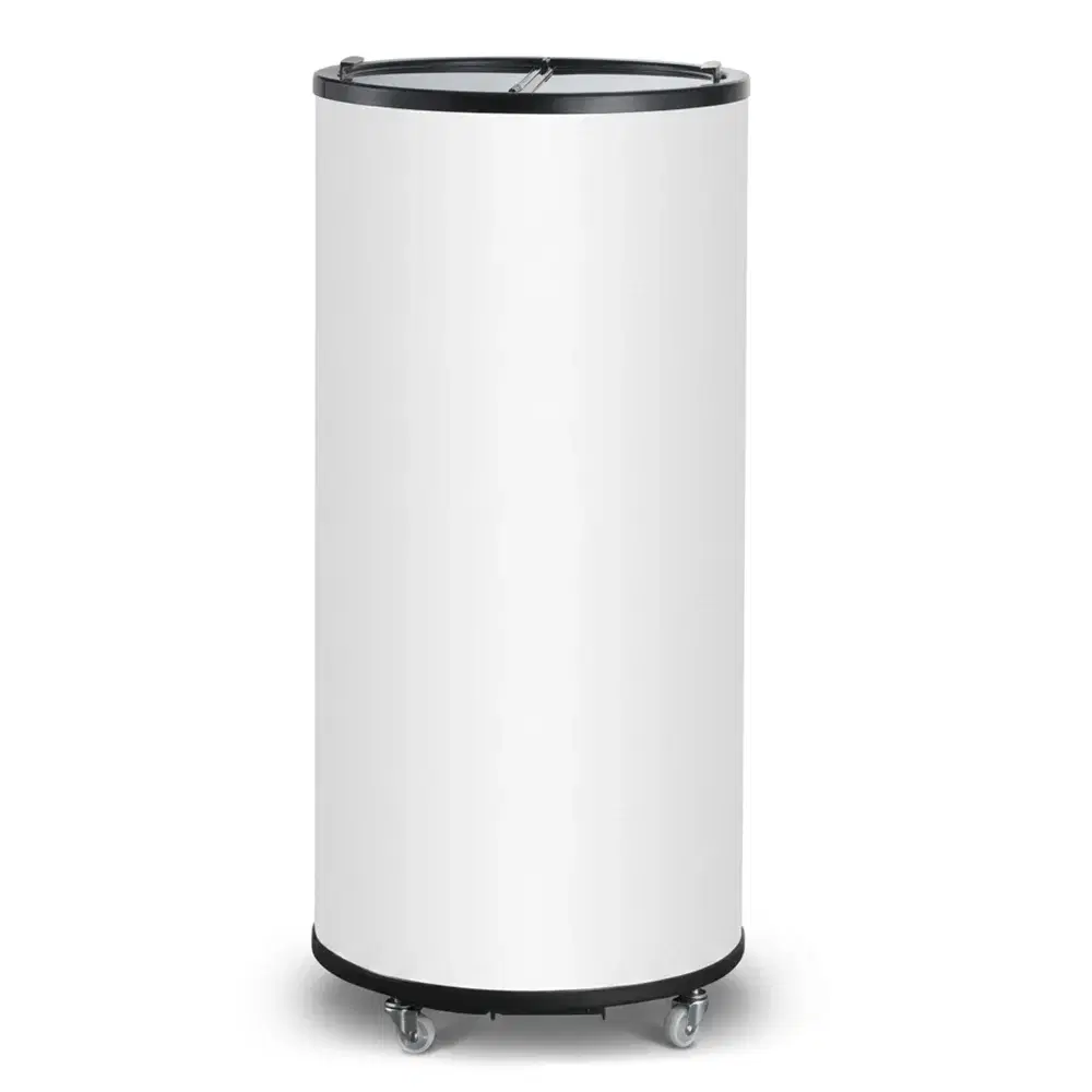 ProKitchen Series 2 Cu.ft Barrel Merchandiser Freezer, White, 1 Year Warranty