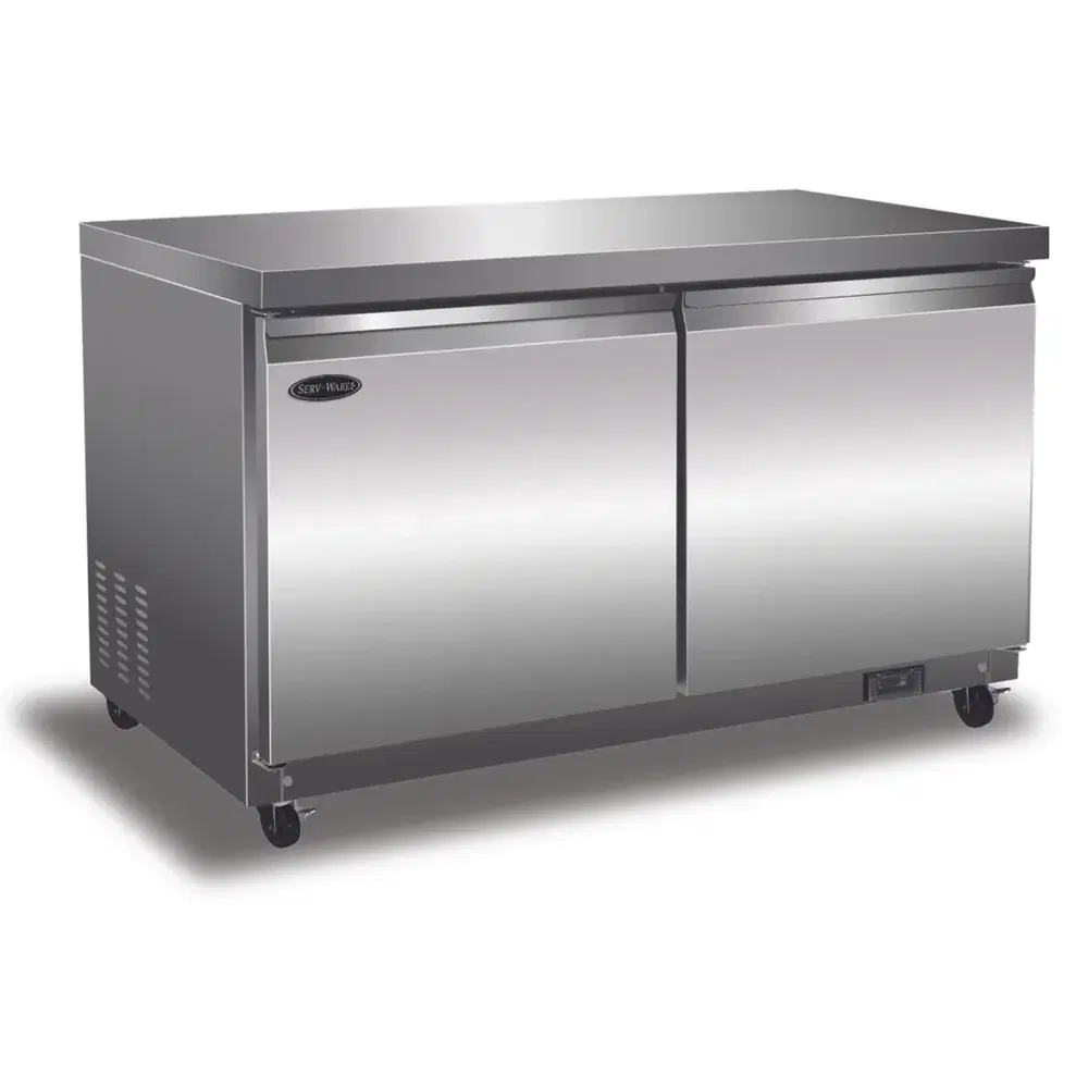 Serv-ware UCR-60-HC-T 60" Undercounter Refrigerator, 2 Doors, Stainless Steel, 115V