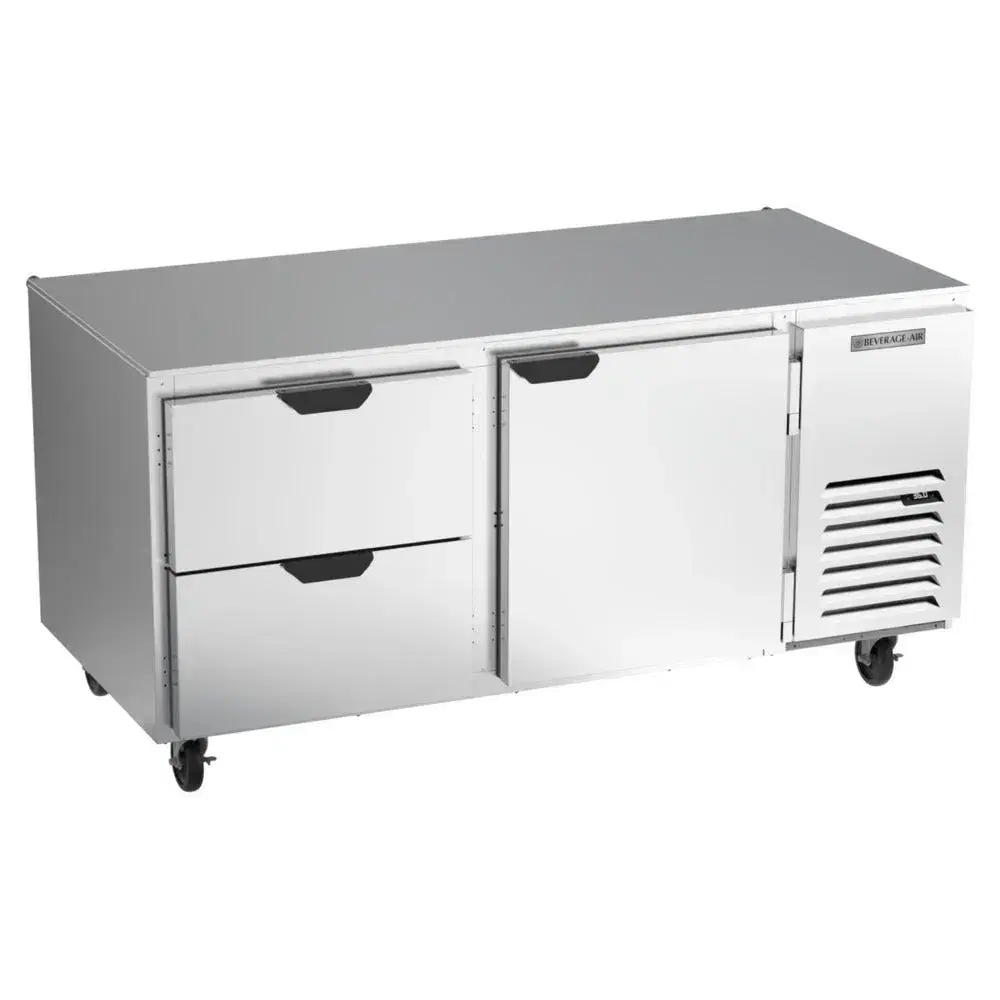 Beverage-Air UCRD67AHC-2 67" Compact Undercounter Refrigerator, 1 Door, 2 Drawers