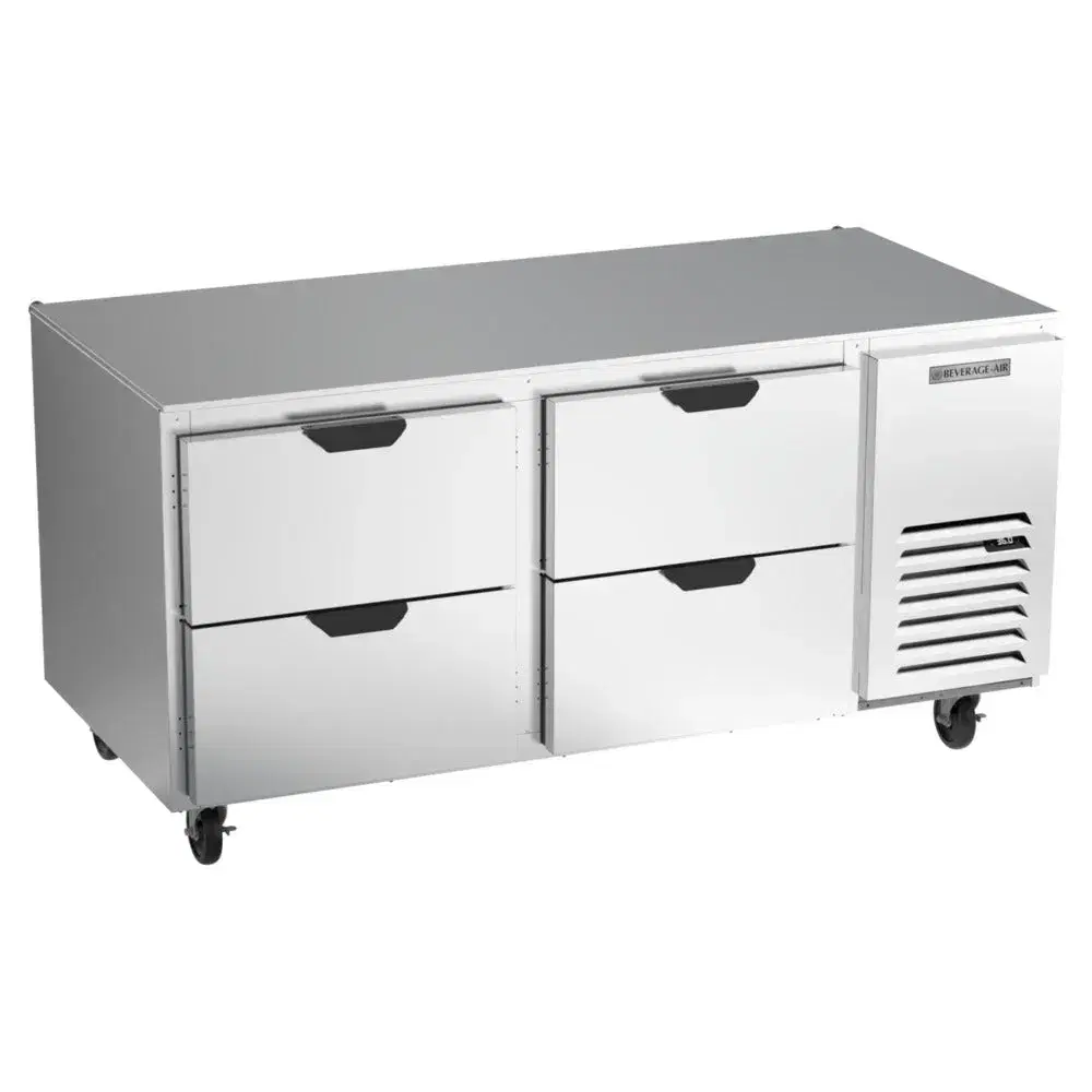 Beverage-Air UCRD67AHC-4 67" Compact Undercounter Refrigerator, 4 Drawers