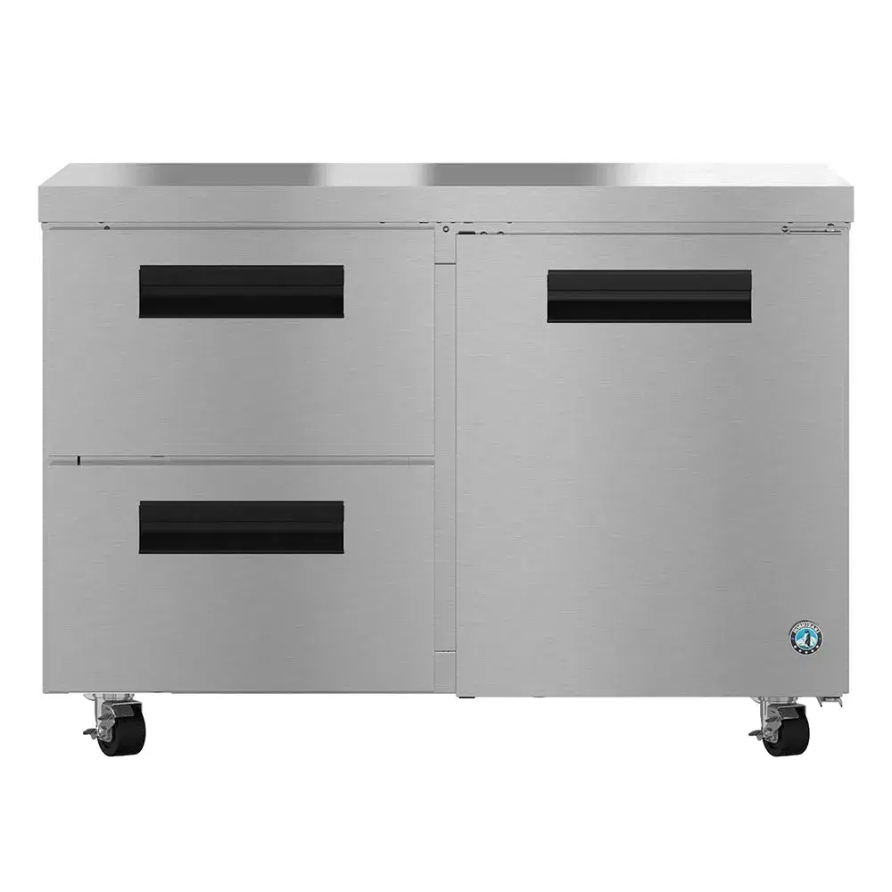 Hoshizaki UR48B-D2 48" Steelheart B Series Undercounter Refrigerator with 2 Sections, 1 Door 2 Drawers, Stainless Steel, 115v