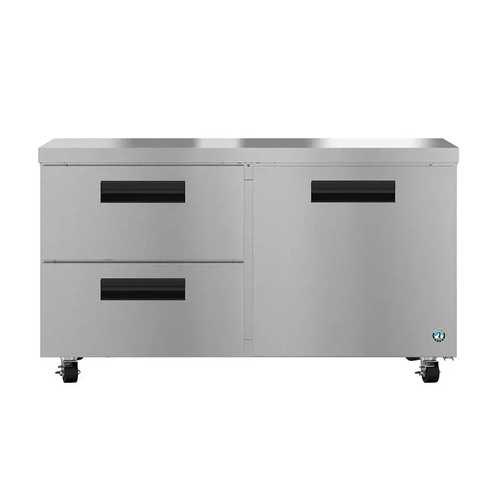 Hoshizaki UR60B-D2 60" Steelheart Undercounter Refrigerator with 2 Sections, 1 Door 2 Drawers, Stainless Steel, 115v