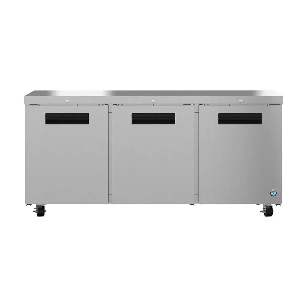 Hoshizaki UR72B-01 72" Steelheart Undercounter Refrigerator with 3 Sections 3 Doors, Stainless Steel, 115v