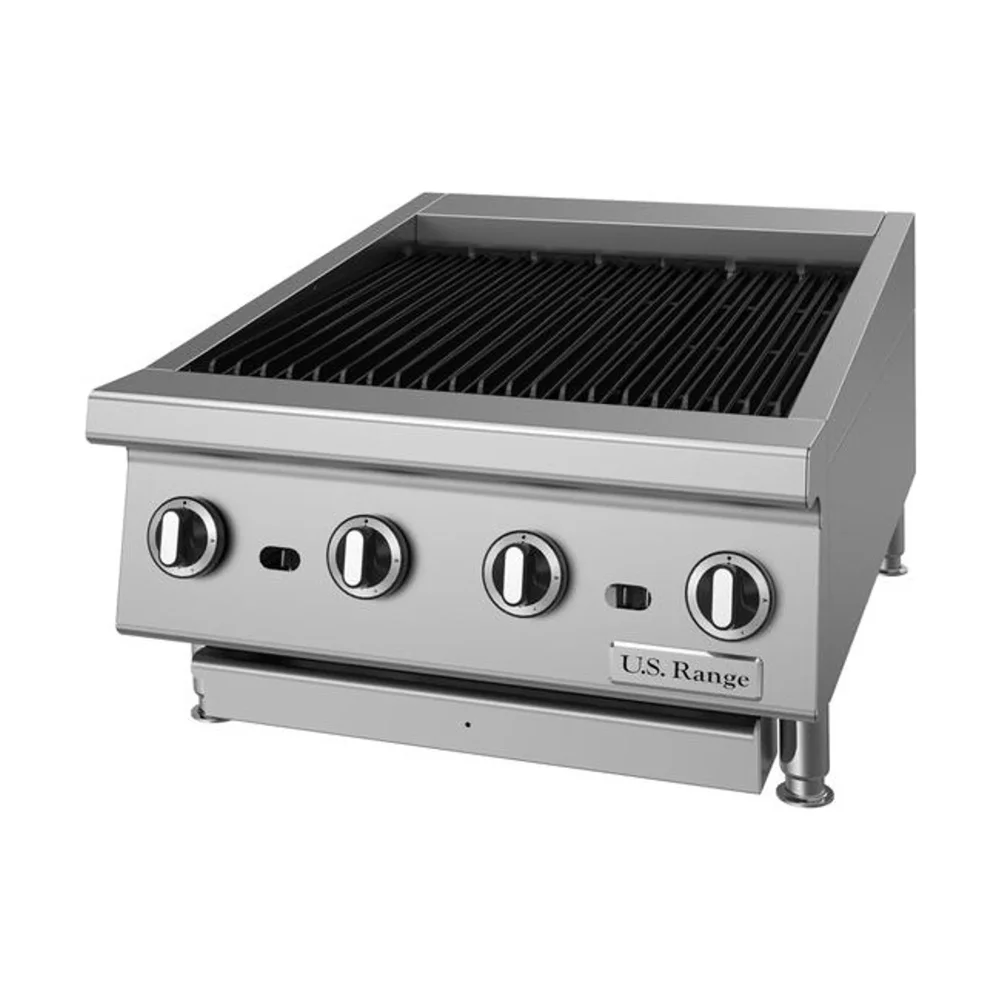 Garland UTBG24-NR24 24" Countertop Gas Charbroiler, Cast Iron Grates, Manual Controls, Liquid Propane