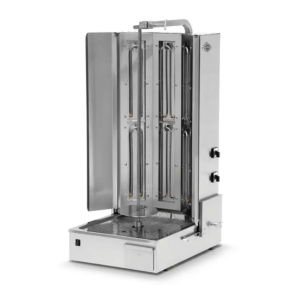 Pegasus V3C-9KE 28" Electric Vertical Gyro Machine, Heavy Duty, 3 Columns, 220 lb Meat Capacity, 208V, 3 Phase - Mega Series