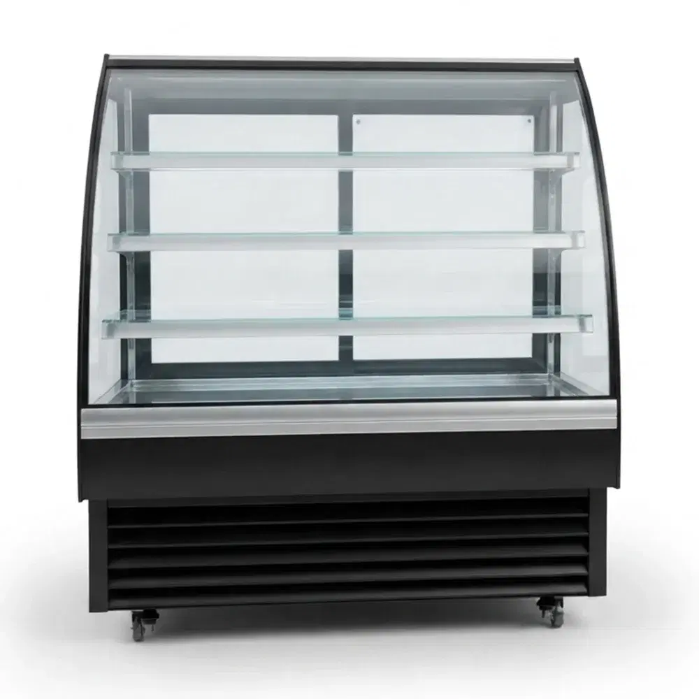 Frigomax Series 37.8" Dry and Refrigerated Bakery Display Case, Glass Door, 13 cu. ft., Black, 110V